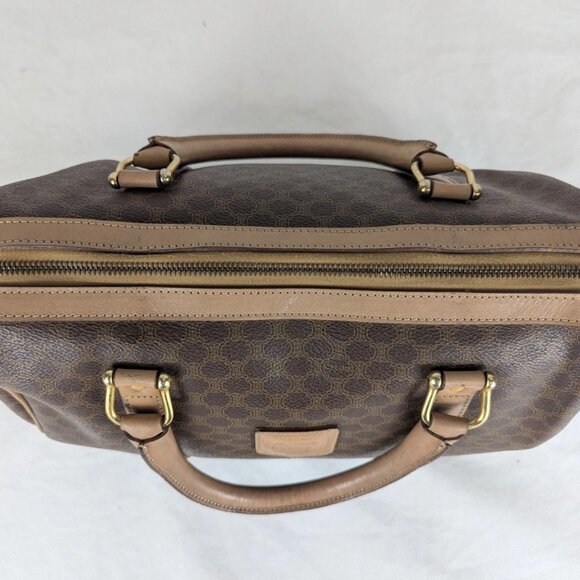 Authentic Vintage Celine Macadam Boston Leather Bag Brown Made in Italy - Picture 13 of 16